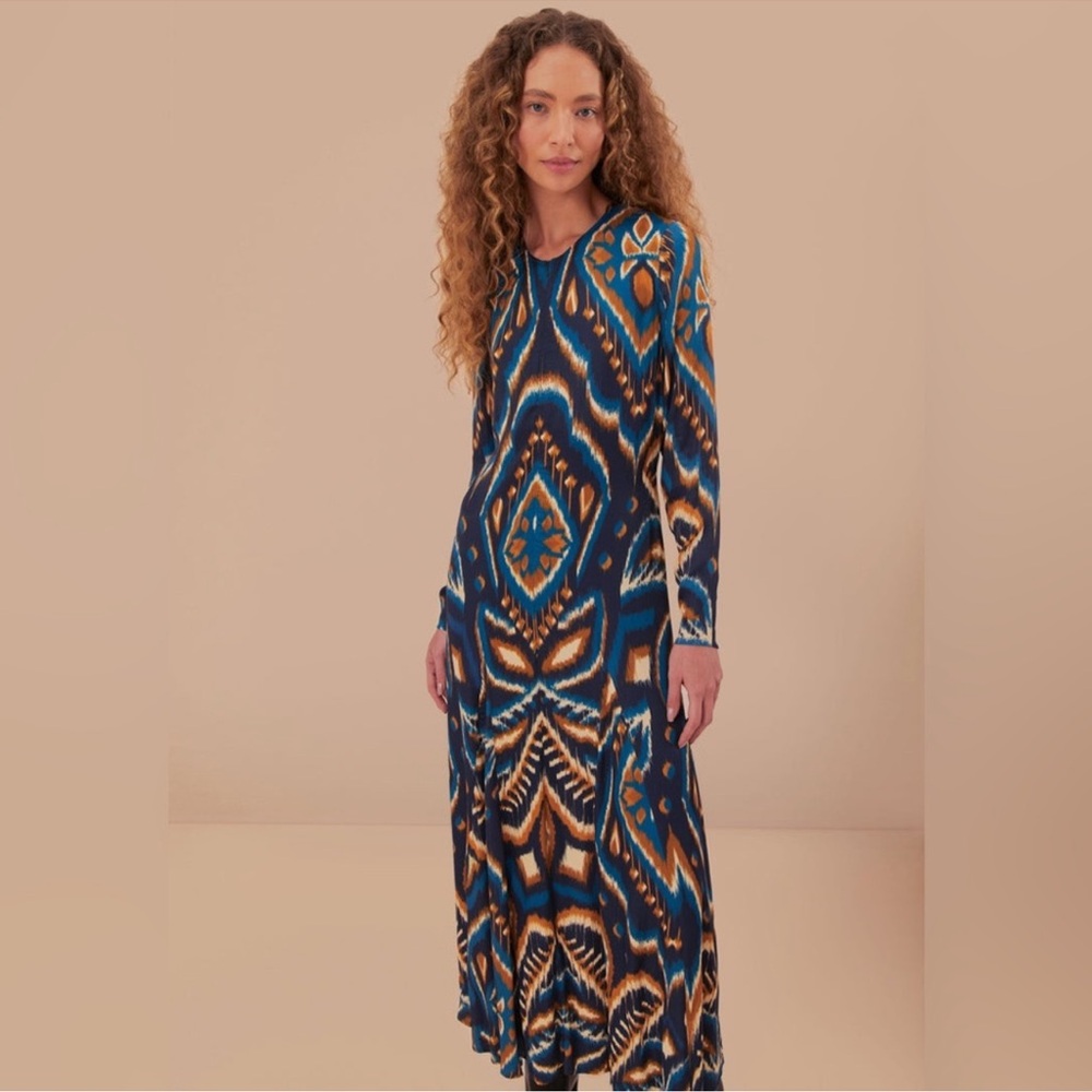 FARM Rio Long Sleeve Maxi Dress